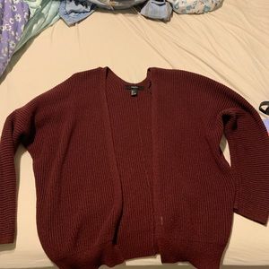 Forever 21 Burgundy Cardigan